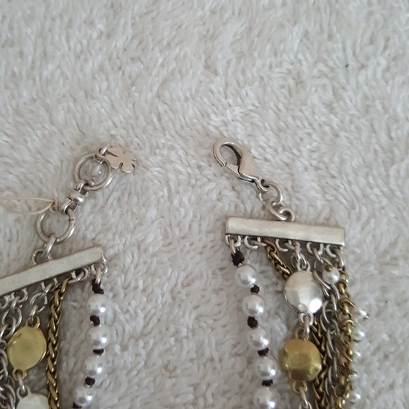 Lucky Brand Two Tone Pearl Layered Bracelet - Picture 4 of 5
